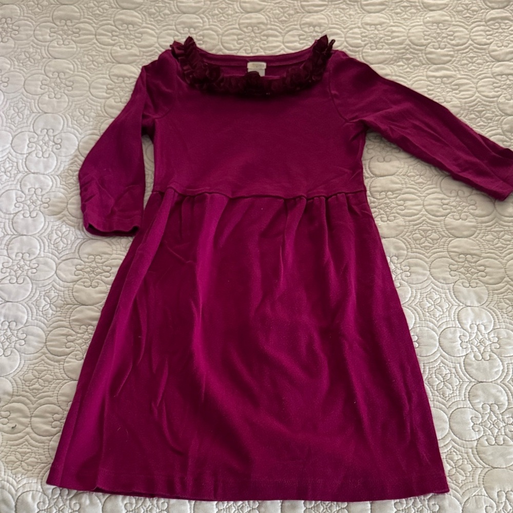 J. Crew Factory Kids Dress in Vibrant Magenta